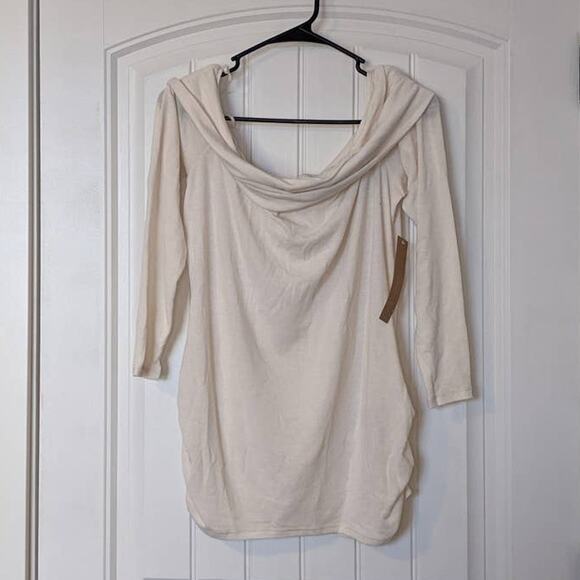 Rachel Rachel Roy Sweater Fold Over Ivory Off-the-shoulder Top 0x Career Cream‎ - Picture 3 of 7